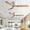 White, variant on UEEYAC Ceiling Fan With Light Nordic Solid Wood LED Fan Lamp For Restaurant Living Room