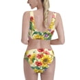 thumbnail image 3 of Picia Sunflower Cornflower Poppy Women's High Waisted Bikini Scoop Neck Swimsuit Two Pieces Bathing Suit-XX-Large, 3 of 8