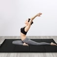 thumbnail image 3 of Costway 4'x10'x2" Thick Folding Panel Gymnastics Mat Yoga Black, 3 of 10