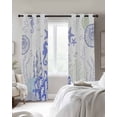 thumbnail image 3 of Ocean Coral Blackout Curtains for Bedroom Living Room, Purple Shell Seahorse Starfish Abstract Texture 63 In Long Thermal Insulated Room Darkening Drapes Grommet Window Treatments, 42 x 63 In, 3 of 9