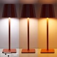 thumbnail image 6 of Mainstays 13" Indoor/Outdoor Rechargeable Orange Stripe Table Lamp, 2 Pack, 6 of 11