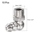 thumbnail image 2 of Niquelado Hierro 90 Grados Grasera M8 x 1mm Rosca Hidráulico Engrasador Accesorios, 10 Piezas, 2 of 5