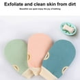 thumbnail image 6 of Exfoliating Bath Set - Rubbing Mud Pulling Back Strips, Scrubbing Gloves, Bath Towel 3 Piece, Body Scrubber for Shower, Dead Skin Remover, Spa Accessories, 6 of 7