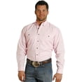 thumbnail image 2 of Roper Mens Solid Amarillo Collection Long Sleeve Western Shirt 3X-Large Pink, 2 of 2