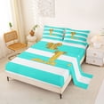 thumbnail image 2 of Erosebridal Sequin Print Letter Queen Sheet Sets, Bowknot Monogrammed L Bed Set, 4-Piece, 2 of 5