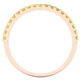 thumbnail image 5 of 0.285 ctw Wedding Band for Women - 18K Rose Gold Natural Citrine Stackable Eternity Ring, 5 of 6