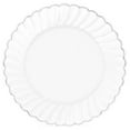 thumbnail image 1 of Amscan 438960. 08 7 inch Scalloped With Metal Trim, White - Pack of 120, 1 of 1