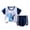 Navy, variant on Odeerbi Kids Boys 2 Piece Outfits Cartoon Cotton T-shirt Shorts Set Summer Clothes Baby Cute Printed Round Neck Short Sleeve Shorts Set Purple