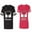 Men Black / Women Red, variant on World's Greatest Husband Wife Matching Couple Cotton Jerseys (Men Black / Women Black) (Men S / Women S)