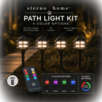 GTX Solar LED Pathway Lights, 4 Pack - Walmart.com