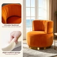 thumbnail image 4 of MOONMISS 360° Swivel Barrel Accent Chairs, Round Armchairs with Wide Upholstered, for Living Room, Bedroom, Orange, 4 of 8