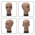 thumbnail image 4 of Cabeza de maniquí BHD BEAUTY para mujer, marrón calvo, 22 pulgadas, para hacer pelucas, 4 of 7