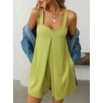 thumbnail image 5 of aidice Jumpsuits for Women Casual Low Neck Sleeveless Loose Comfy Summer Wide Leg Shorts Pockets Rompers, 5 of 7