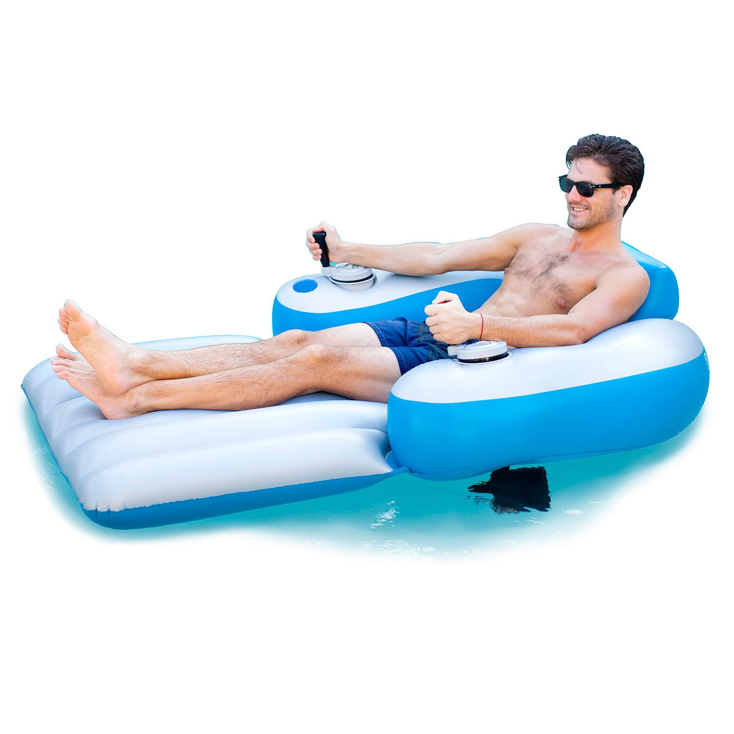 ONE Motorized Bumper Boat with 18ft Water Blaster like Intex Summer Waves-BLUE 
