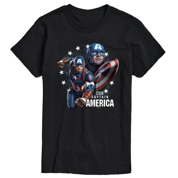 Marvel Captain America - Collage - Men's Short Sleeve Graphic Tee