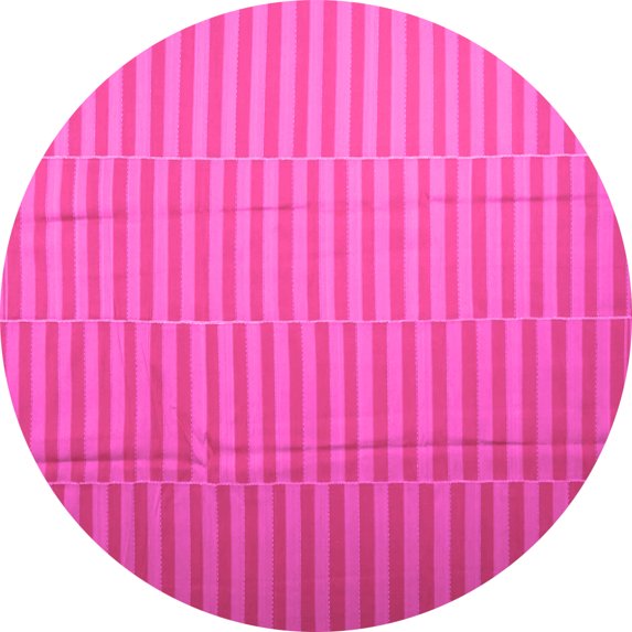 Ahgly Company Indoor Round Abstract Pink Contemporary Area Rugs, 5' Round
