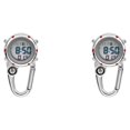 thumbnail image 4 of Bearachild Mosquetón digital Clip Relojes Deporte Gancho Reloj Moda Luminoso Fob Reloj Hombres Brújulas Temperatura Relojes Regalo Rojo 2Conjunto, 4 of 6
