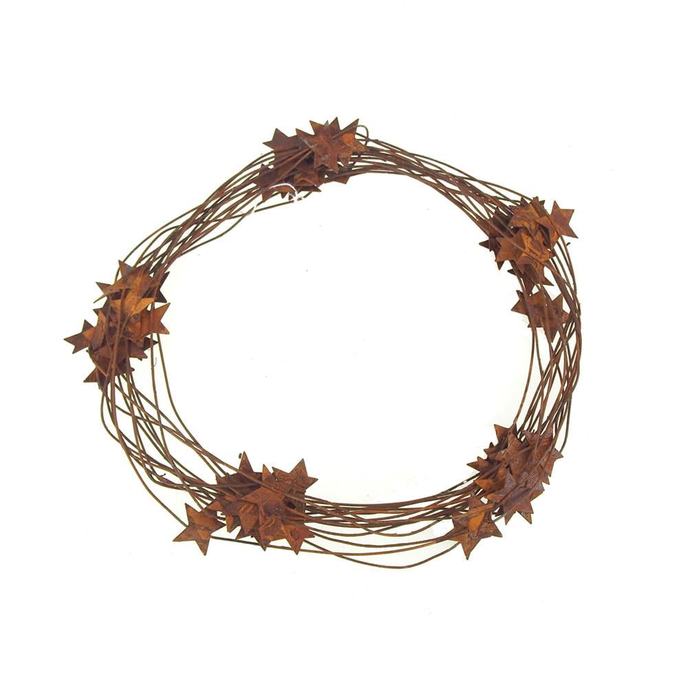 Metal Vintage Rusty Star Garland, 71/4inch