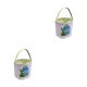 thumbnail image 2 of Cateissary Bolsa de conejito Cesta de Pascua resistente al desgaste Regalo dulce Cubos de vacaciones Patrones variados Bolsas con asa de cubo de verde huevo 2Conjunto, 2 of 6