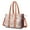 Pink And Blue, variant on Teacher Tote Bag,Pink and Blue Baseball Items Pattern Teacher Utility Tote Bag,Large Work Tote Bags for Women with Multiple Pockets,Top Zipper Closure,13.8x10.6x6.7 Inch