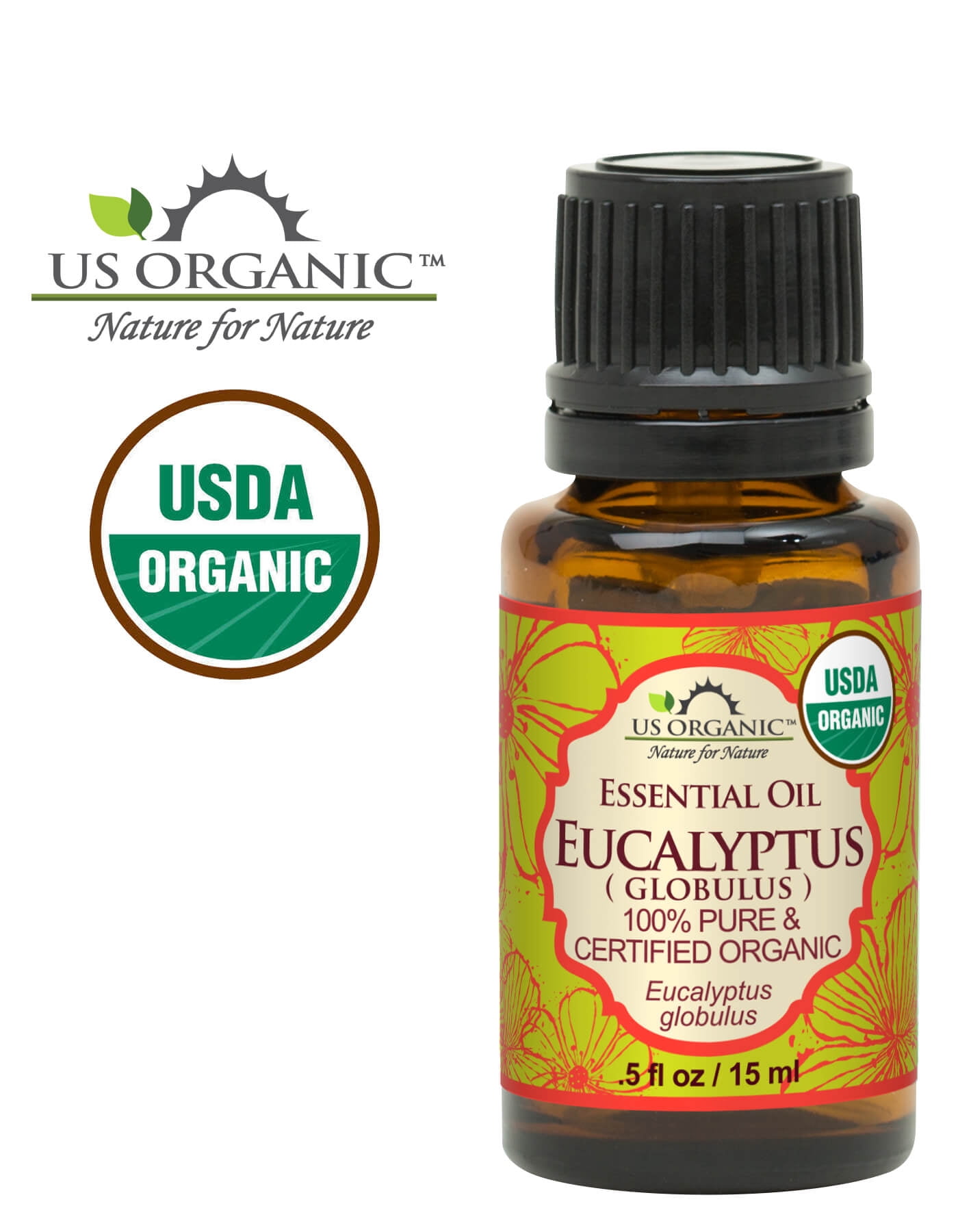 US Organic Eucalyptus Essential Oil (Globulus), 100% Pure Certified USDA Organic
