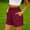 *Red, variant on ClodeEU Women's Summer Elast Waist Vintage Shorts with Pockets, Casual Loose Short Navy,Womens Plus M