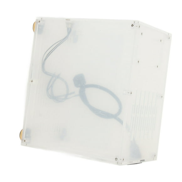 Mini ITX PC Gaming Case, Hollow Cooling Acrylic Mini ITX Case Clear 100-240V for Desktop Computer