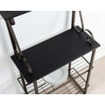 thumbnail image 6 of Kings Brand Furniture Elegant Metal/Wood Kitchen Baker’s Rack, 4 Shelves, Pewter/Black, 6 of 8
