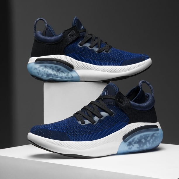 Zapatillas de deporte con cojín de aire para hombre y mujer, tenis masculinos, ligeros, transpirables, cómodos, de malla, para caminar, color blanco