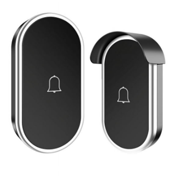 Long Distance Through the Wall Intelligent Electronic Wireless Doorbell Home Pager Mini Doorbell Black Silver US Plug