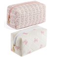 thumbnail image 1 of Bolsa de maquillaje HHQQWZ Bolsa de cosméticos de viaje para mujer rosa, 1 of 7