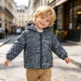 thumbnail image 2 of Curuila Kids Infant Girls Coat With Zipper Long Sleeve Graphic Print Hooded Jacket For Girls Lightweight Fashionable Outerwear Size 3-4 Years, 2 of 7