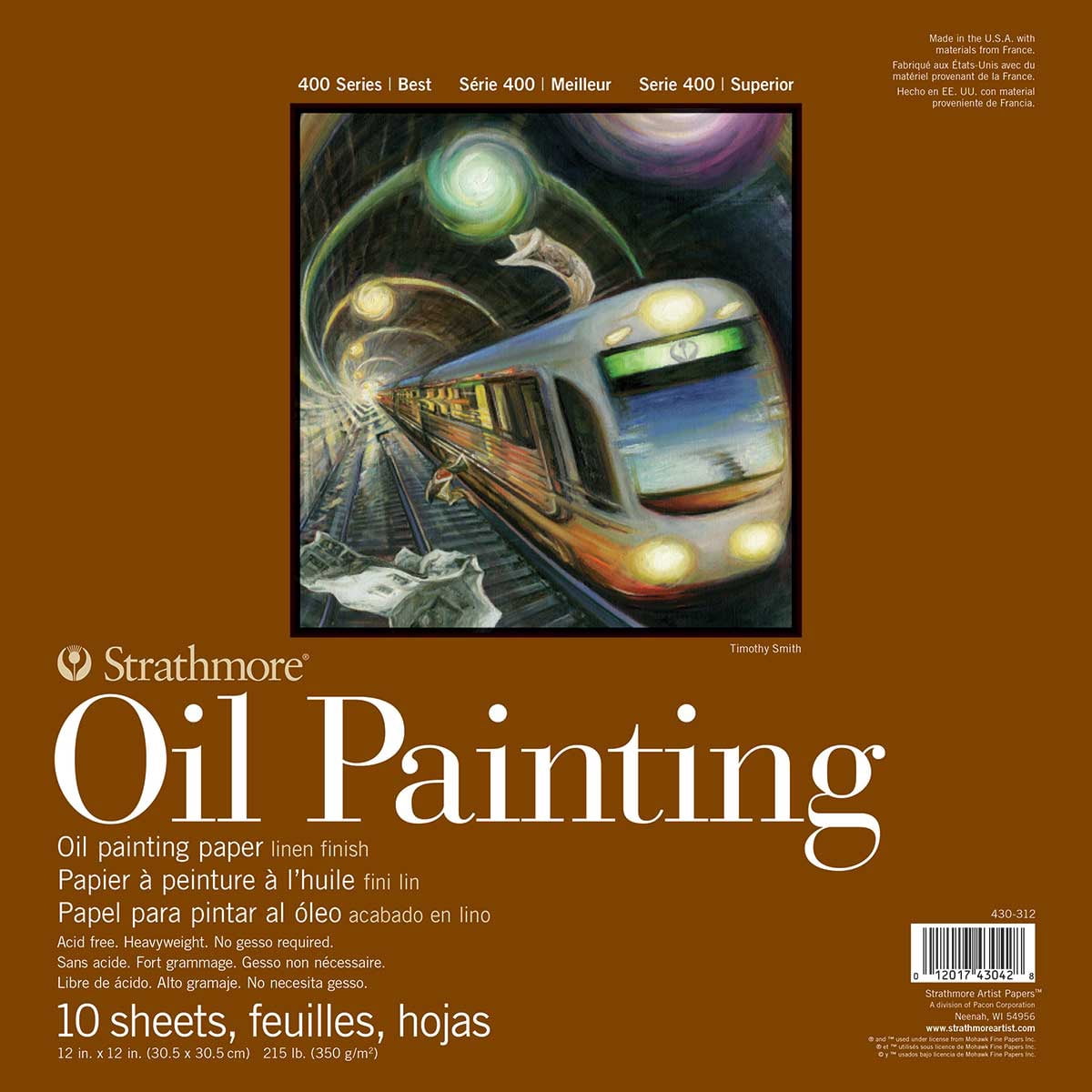 Strathmore Oil Painting Paper Pad, 400 Series, 12" x 12"