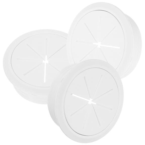 LEORX Desktop Wire Hole Cover White Sturdy and Aesthetic Multi-Functional 3Pcs
