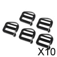 thumbnail image 1 of Colaxi 10X 5Pcs Adjustable Ladder Lock Slider Backpack Straps Fastener Webbing Buckles, 1 of 8