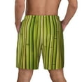 thumbnail image 2 of Lsque Mens Swim Trunks Green Bamboo Fence Pattern - Bathing Suit Compression Liner - Beach Swim Shorts Swimwear - (S-3XL) - Stretch Quick Dry -Small, 2 of 9