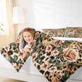 thumbnail image 4 of jejeloiu Wild Cheetah Pattern Full Size Comforter Sets,Rustic Rose Flower Bedding Comforter Set,Retro Leopard Print Bedding Sets For Boys Girls,Super Cozy Room Decor,3 Pieces, 4 of 8