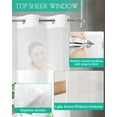 thumbnail image 4 of No Hook Shower Curtain with Snap in Liner, Green Fern Plant Leaves Hotel Shower Curtains for Bathroom, Washable Shower Curtain Liner Set with Mesh Top Window, 72"x84", 4 of 6