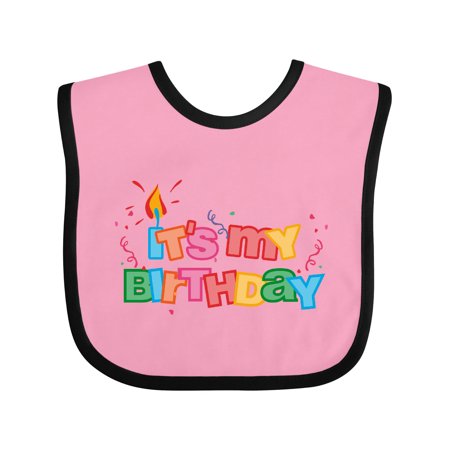 

Inktastic It s My Birthday Letters Gift Baby Boy or Baby Girl Bib