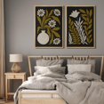 thumbnail image 2 of IDEA4WALL Framed Canvas Print Wall Art Set Black & Gold Botanical Sophisticated Floral Illustrations Abstract Botanical Fine Art Wall Decor Minimal Nordic Artwork for Home Decor - Natural 16"x24"x2, 2 of 5