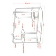 thumbnail image 7 of Furniture of America Jolle 2-Shelf Waterfall Pattern Glass Top and Chrome Sofa Table, 7 of 7