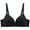 Black, variant on Summer Sports Bras for Women Solid Color Women's Daily Adjustable Underwear Gathered Thin Bra No Underwire 36-46