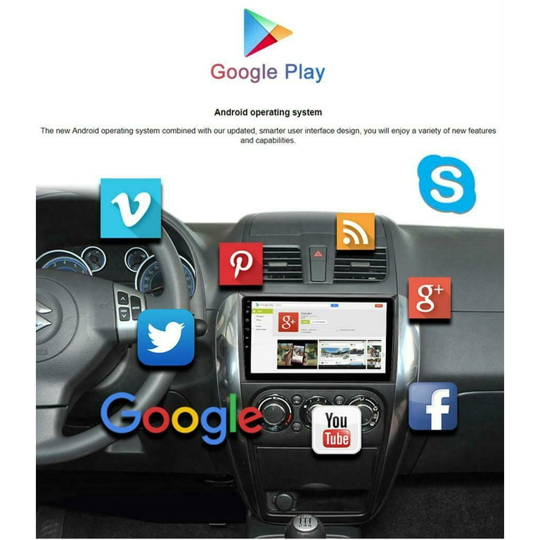 Foragt Snart Tilstedeværelse For 06-12 Suzuki SX4 9" Android 9.1 1＋16GB Car Stereo Radio GPS Nav WIFI  Player - Walmart.com