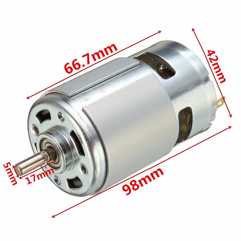 Festnight 775 DC 12V-36V 3500-9000RPM Motor Ball Bearing Large Torque High Power Low Noise DC Motor Accessories Electrical Supply 