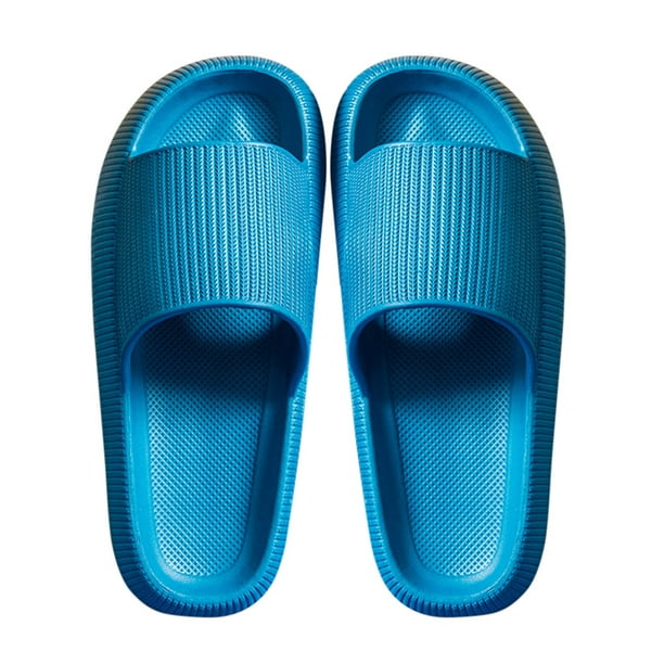 Sandalias Suaves Zapatillas Antideslizantes Diapositivas Para Verano Playa Mar (Azul 44-45)