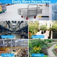 thumbnail image 4 of Maritcute Steel Panel Truck Cart, Heavy Duty Drywall Cart With 3 Side Handrails, Flatbed Cart With 2000 Lbs Capacity And 6" Swivel Brake Casters For Warehouses, Garages (35"x23"/36"x24"), 4 of 9