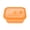 Orange, variant on Foldable Silicone Lunch Container,Sandwich Container Bento Box with Plastic Lid,High Transparency Food Dispensing Box,Microwave Safe, Camping Bowl For Meal Prep, Travel and Hiking