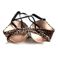 thumbnail image 2 of Victoria's Secret Swim Bombshell Shine Straps Push Up Bikini Top Animal Print Cup Size 36D NWT, 2 of 3