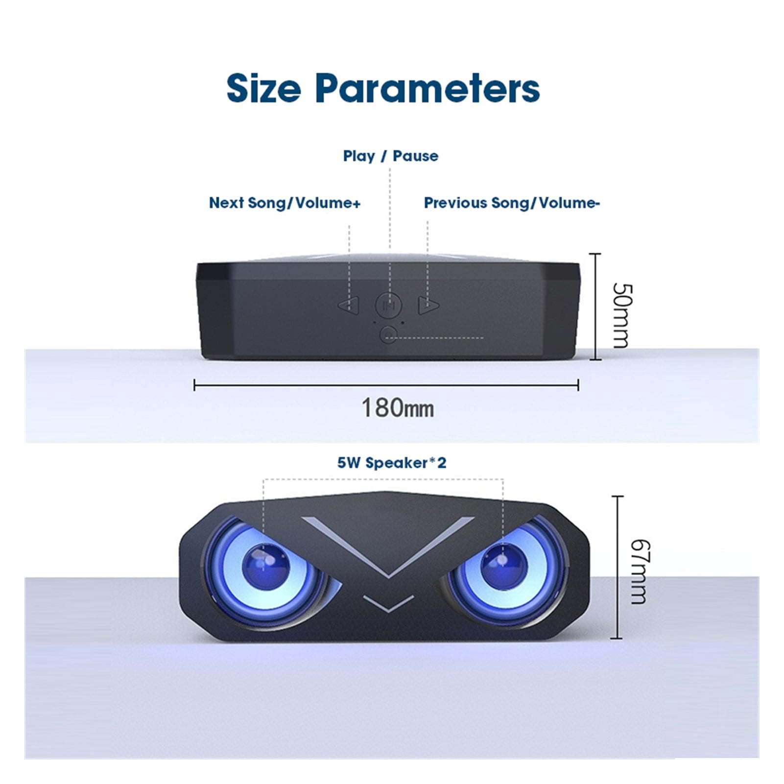 Bluetooth Computer Speaker Stereo Bass Sound Bar LED Dis-play Subwoofer Loudspeaker For PC Laptop Portable Column Support TF Card