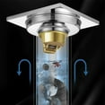 thumbnail image 4 of Floor Drain Deodorizer, One-Way Brass Toilet Drain Odor Trap for Sewer Gas Prevention, Universal Fit Bathroom Kitchen Drain Insert, Easy Install Anti-Smell Device, 4 of 5